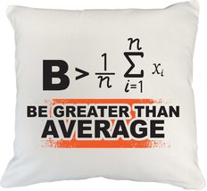 Make Your Mark Design Greater Than Average. Math White Pillow Cover for ... - $24.74+