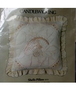 1983 Candamar Designs Candlewick Sea Shells Pillow Craft Sew Kit 14&quot; x 14&quot; - £11.72 GBP