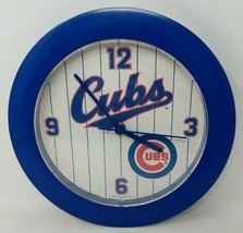 Chicago Cubs MLB Baseball Wall Clock Works Working Striped VTG 1990s 90s 10.5&quot; - £19.46 GBP