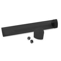 1 BCW Smokey Tri-oval Playmat Tube With 2 Black Dice and Caps - $13.21