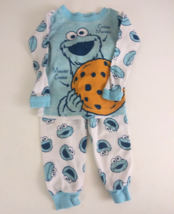 Sesame Street 2 Piece Cookie Monster Unisex Pajama Set Size Infant 18 Months - £9.29 GBP