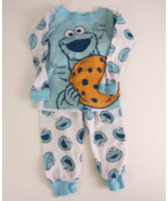 Sesame Street 2 Piece Cookie Monster Unisex Pajama Set Size Infant 18 Mo... - £9.11 GBP
