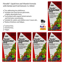 Floradix® Liquid Iron and Vitamin Formula with Herbal and Fruit Extracts 5x500ml - £146.84 GBP