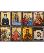 High Quality Handmade Aged Natural Wood Christian Saints Various Themes ... - £51.86 GBP