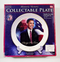 NEW President Barack Obama Historic Victory Collectible Plate with COA &amp; Stand - £14.44 GBP