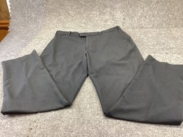 Izod Men&#39;s Pants 34x32 Chino Straight Leg Flat Front Black Stretch - £7.80 GBP