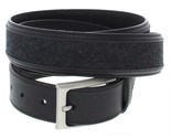 Tasso Elba Mens Belt Black Silver Size Small S (30-32) Leather Contrast $65 - $16.99