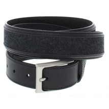 Tasso Elba Mens Belt Black Silver Size Small S (30-32) Leather Contrast $65 - £13.50 GBP