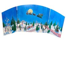 Dept. 56 North Pole 3 Panel Wood Folding Screen Background #56.52962 Exc... - £45.63 GBP