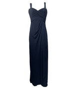 Amsale Blue Ruffled Ruched Bust Maxi Formal Bridesmaid Dress Size 2 - £54.48 GBP