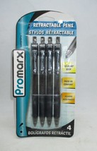 Promarx Retractable Pens 4 - 1.0mm Ballpoint Grippy - £4.99 GBP