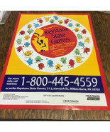 Vintage keystone state games poster 1994 PA summer winter senior games p... - $375.38 MXN
