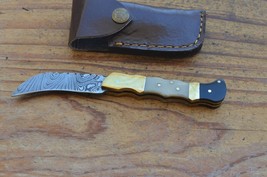 damascus custom made folding knife Laguiole Type From The Eagle Collection M8342 - £27.24 GBP