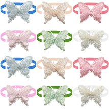 50pc Butterfly Dog Bows Adjustable Puppy Collar Necktie Pet Grooming Accessories - £29.41 GBP