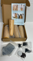 4-PACK Set of Tapered Light Brown Wood Furniture Legs Feet w/ Hardware - $28.66