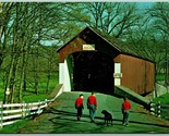 Knecht&#39;s Recouvert Pont Springfield Township Pa Unp Chrome Carte Postale... - $4.49