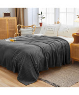 SOGA Throw Blanket Warm Cozy Striped Pattern Thin Flannel Coverlet Fleec... - $34.50