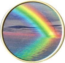 Serenity Peace Within The Storm Color Rainbow Sobriety Medallion AA NA Chip - $11.99