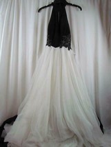 NWT Blondie Nites Black W/ Sequin White Tulle Evening Prom Gown Jr Sz 3 Org $239 - £43.52 GBP