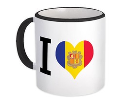 I Love Andorra : Gift Mug Flag Heart Crest Country Andorran Expat - £12.91 GBP