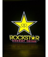 LARGE Rockstar Energy Drink LED Light Up Bright Neon Hanging Sign 30”H S... - $2,552.09 MXN