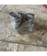 1928 Silver Tone Hinged Cuff Bracelet - $18.66
