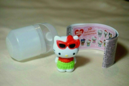New Sanrio Zaini 3D Seasonal Collection Hello Kitty w Sunglasses 1.4&quot; in... - $4.90