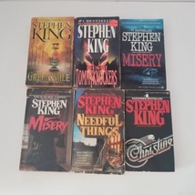 Vintage Stephen King Paperback Book Lot of 6, Misery ×2, Green Mile, Christine - £19.46 GBP