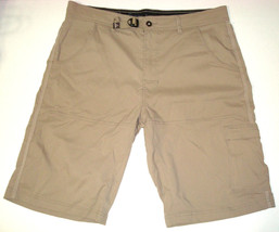 New Mens Prana Shorts 35 X 10 NWT Brown Stretch Zion II Cargo Hiking Sandbar Tan - £77.07 GBP