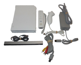 Nintendo WII Video Game System complete with AV Cable Sensor Bar Controller - £57.27 GBP
