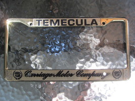 CADILLAC TEMECULA CARRIAGE Motor Vintage Metal License Plate Frame Deale... - £21.79 GBP