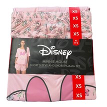 Disney Womens Size X-Small 0 2 Minnie Mouse Pajama Set 2-Piece Short Sleeve - $19.75