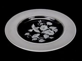 Avon Crystal Hummingbird 8&quot; Bread Plate 24% Lead Crystal Made in France - £6.89 GBP