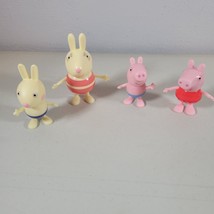 Peppa Pig Action Figures Lot of 4 Bendable Various Colors and Sizes See Below - £13.53 GBP