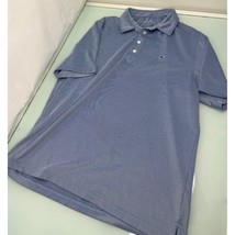 Vineyard Vines Men Performance Polo Golf Shirt Blue Stretch Large L - £15.54 GBP