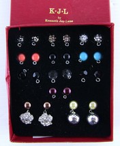 Kenneth Jay Lane 12 Set Interchangable Earing Kit, Stud and Dangle, Multi-Color - $47.40