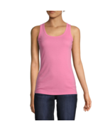 St. John&#39;s Bay Women&#39;s Scoop Neck Tank Top Size Large Pink Pop 100% Cotton - $220.31 MXN