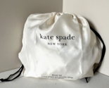 New Kate Spade Drawstring Dust bag size 13.5&quot; x 11&quot; White - £12.05 GBP