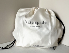 New Kate Spade Drawstring Dust bag size 13.5&quot; x 11&quot; White - $15.11