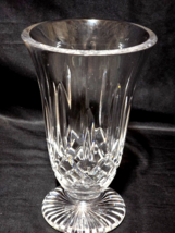 Vintage Signed Waterford Crystal Clear Lismore Flared Top 8.5&quot; Vase - Mint - £55.47 GBP