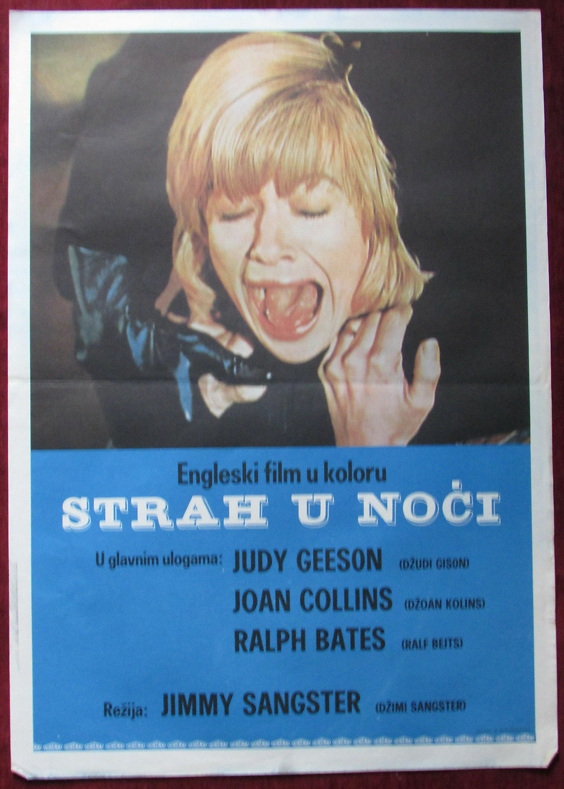 1972 Original Movie Poster Fear in the Night Geeson Collins Bates