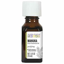 Aura Cacia Pure Manuka Essential Oil | 0.5 fl. oz. | Leptospermum scoparium - £26.72 GBP