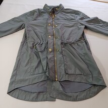 New Directions Studio Women's Gray Full Zip & Button Hidden Hoodie Jacket Size M image 12