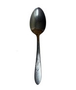 Vintage HB Co Stainless Steel HEATHER/EVERGLO Table Serving Spoon 8&quot; USA - $10.88