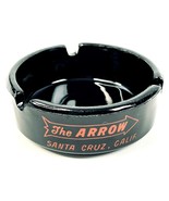 The Arrow Dive Bar Santa Cruz CA Vintage AshTray Glass Coaster Black Rou... - £25.85 GBP