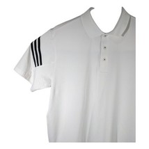 Adidas Golf Shirt Mens Large White Cool Max Polo Puremotion 3 Stripes Logo - $26.73