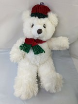 Caltoy Christmas White Bear Plush 18 Inch Musical Medley Stuffed Animal Toy - £20.87 GBP