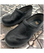 dansko professional black filigree leather EU41 (US Womens 10.5-11) clog - $75.05