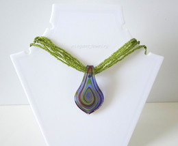 MURANO PENDANT NECKLACE - £14.87 GBP