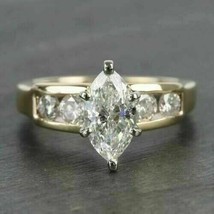 2Ct Marquise-Cut VVS1 Diamond Solitaire Engagement Ring 14K Yellow Gold Finish - $119.99